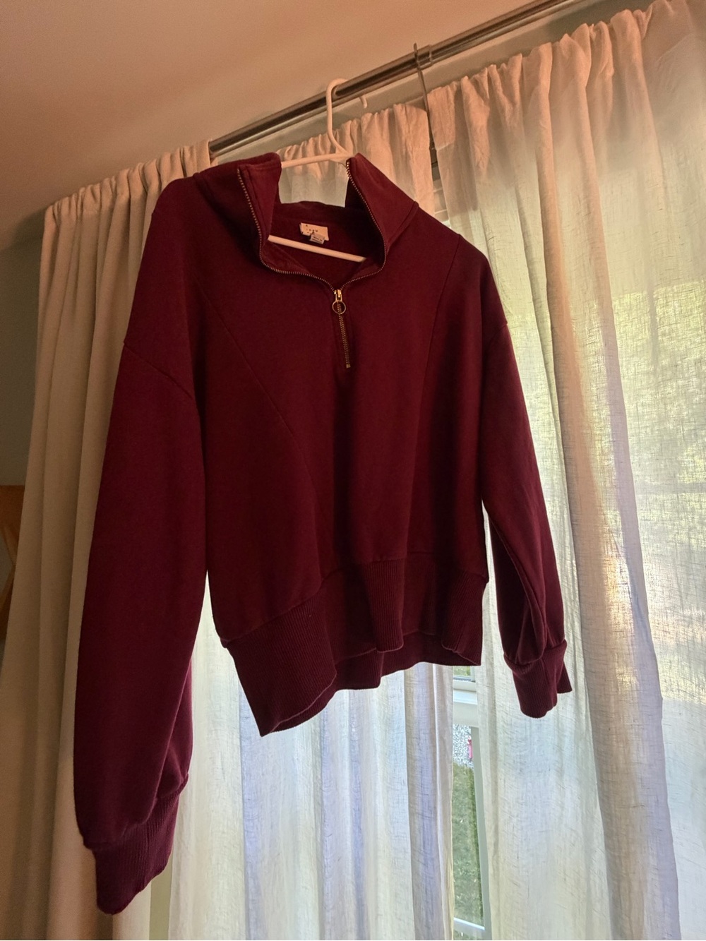 a new day Women's Half-Zip Pullover Sweater - Burgundy